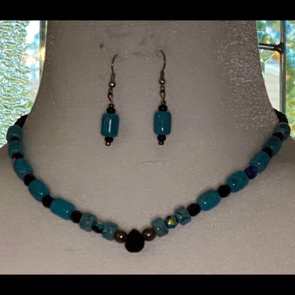 Necklace and earrings